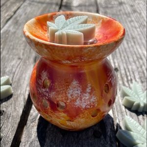 Wax warmer hand poured with alcohol paint.